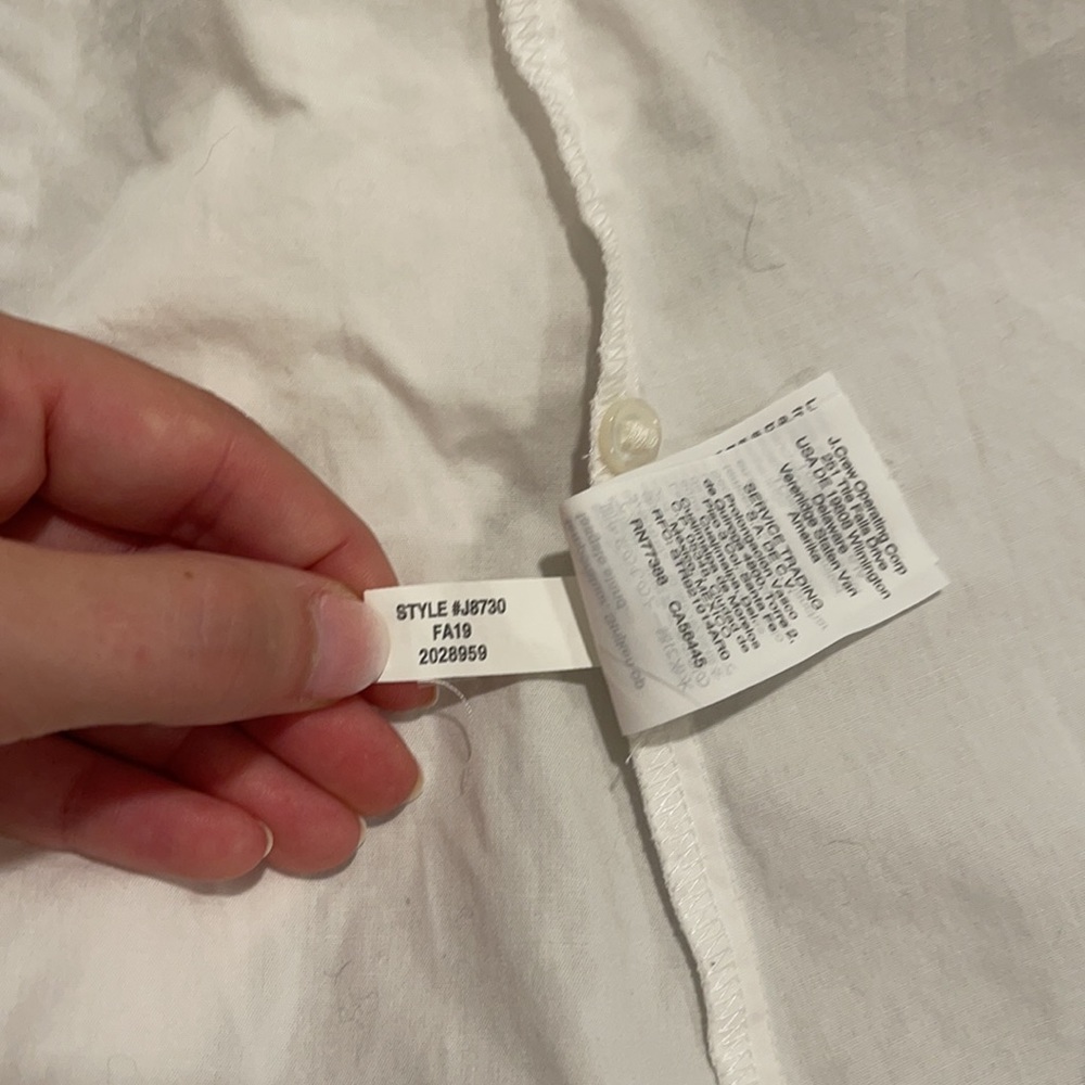 White J. Crew Slim Button Up Organic Cotton Size 4 - Picture 6 of 6